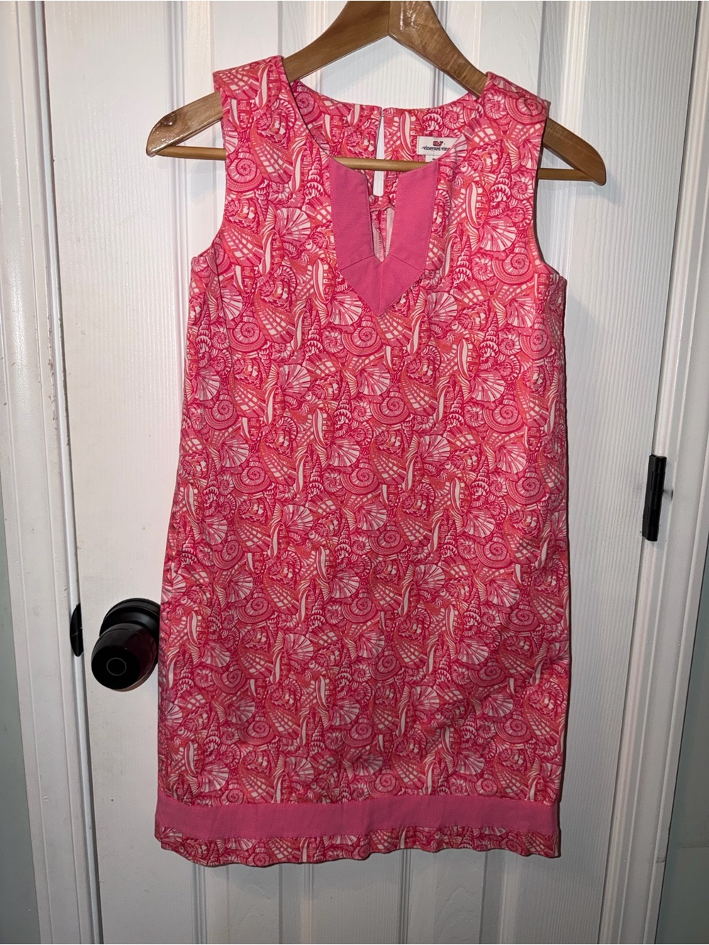 Vineyard Vines Girls Seashell Print Shift Dress Pink Size 14